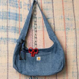 Custom upcycled carhartt shoulder bag